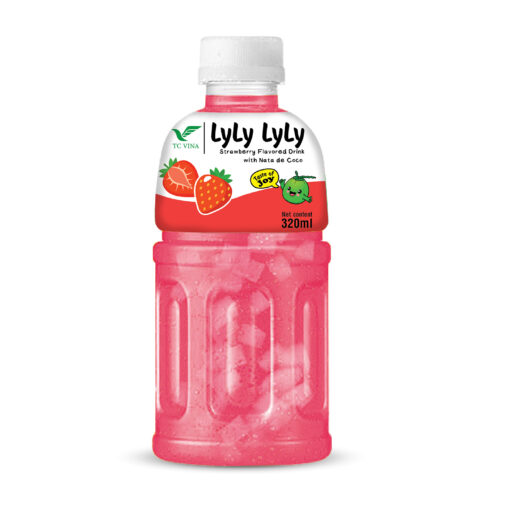 320ml TCVINA Pet Bottle Nata De Coco Strawberry Juice