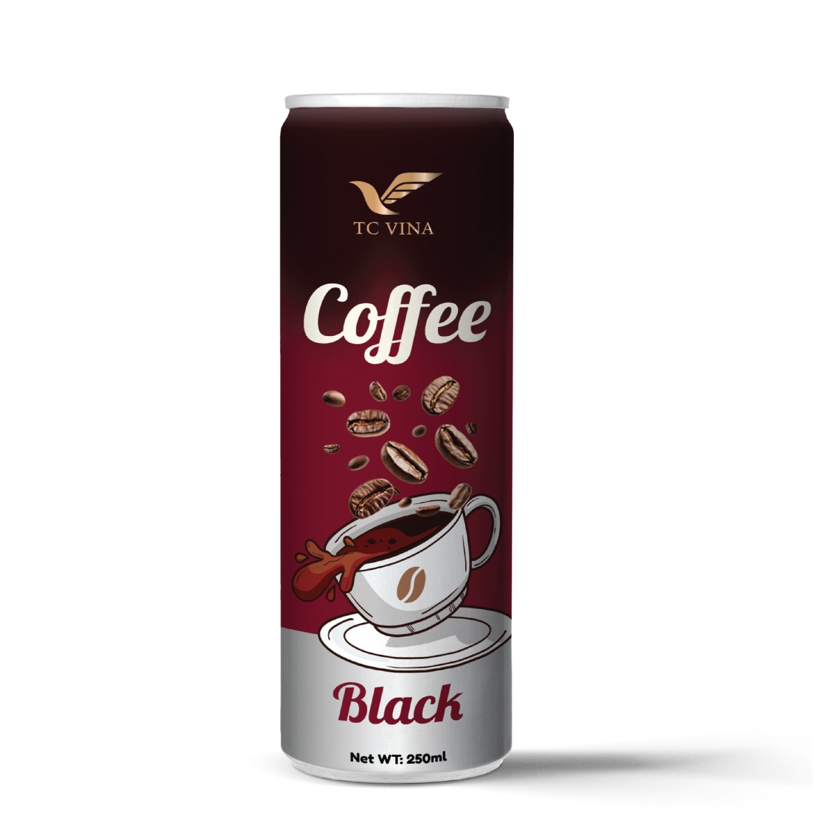 250ml TCVINA Canned Black Coffee Drink