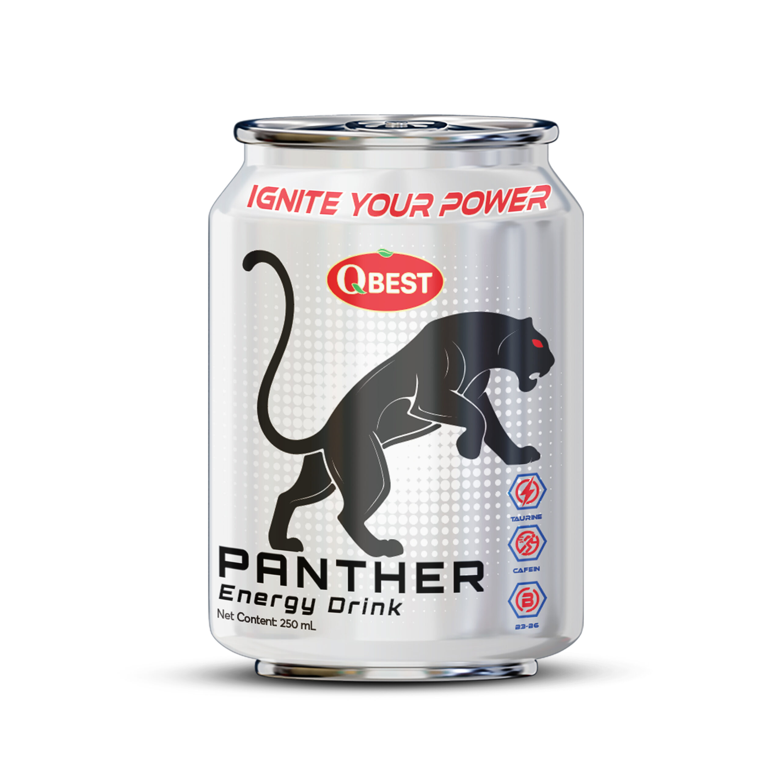 250ml QBest Short Can Panther Energy Drink