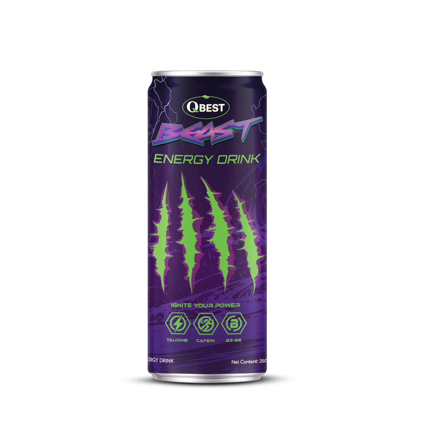 250ml QBest Slim Can Beast Energy Drink